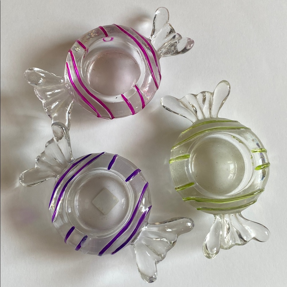 PartyLite Jollyville Candy Tealight holders